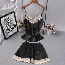 Load image into Gallery viewer, Red Women Lace Kimono Robe Set Lady Satin Bathrobe Bride Bridesmaid Wedding Robe Dress Gown Sexy Nightgown Sleepwear M L XL