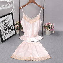 Load image into Gallery viewer, Red Women Lace Kimono Robe Set Lady Satin Bathrobe Bride Bridesmaid Wedding Robe Dress Gown Sexy Nightgown Sleepwear M L XL