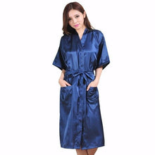 Load image into Gallery viewer, Red Plus Size Long Bride Bridesmaids Robe Sexy Lingerie Women&#39;s Wedding Party Kimono Robes Night Dress Woman Sleepwear Pajamas