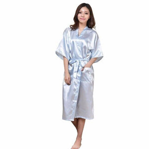 Red Plus Size Long Bride Bridesmaids Robe Sexy Lingerie Women's Wedding Party Kimono Robes Night Dress Woman Sleepwear Pajamas