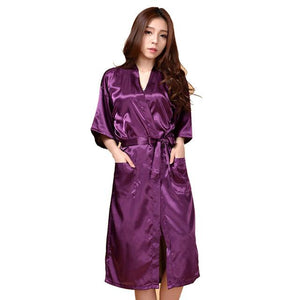 Red Plus Size Long Bride Bridesmaids Robe Sexy Lingerie Women's Wedding Party Kimono Robes Night Dress Woman Sleepwear Pajamas
