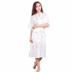 Red Plus Size Long Bride Bridesmaids Robe Sexy Lingerie Women's Wedding Party Kimono Robes Night Dress Woman Sleepwear Pajamas