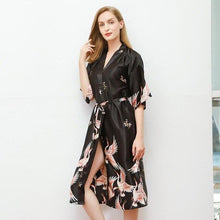 Load image into Gallery viewer, Sexy Women New Printed Robe Classic Red Animals Sleepwear Home Dress Bridesmaid Bride Wedding Robes Kimono Nightwear Bath Gown